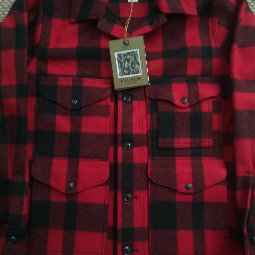 MEN'S BRAND NEW FILSON MACKINAW WOOL CRUISER JACKET-SIZE L